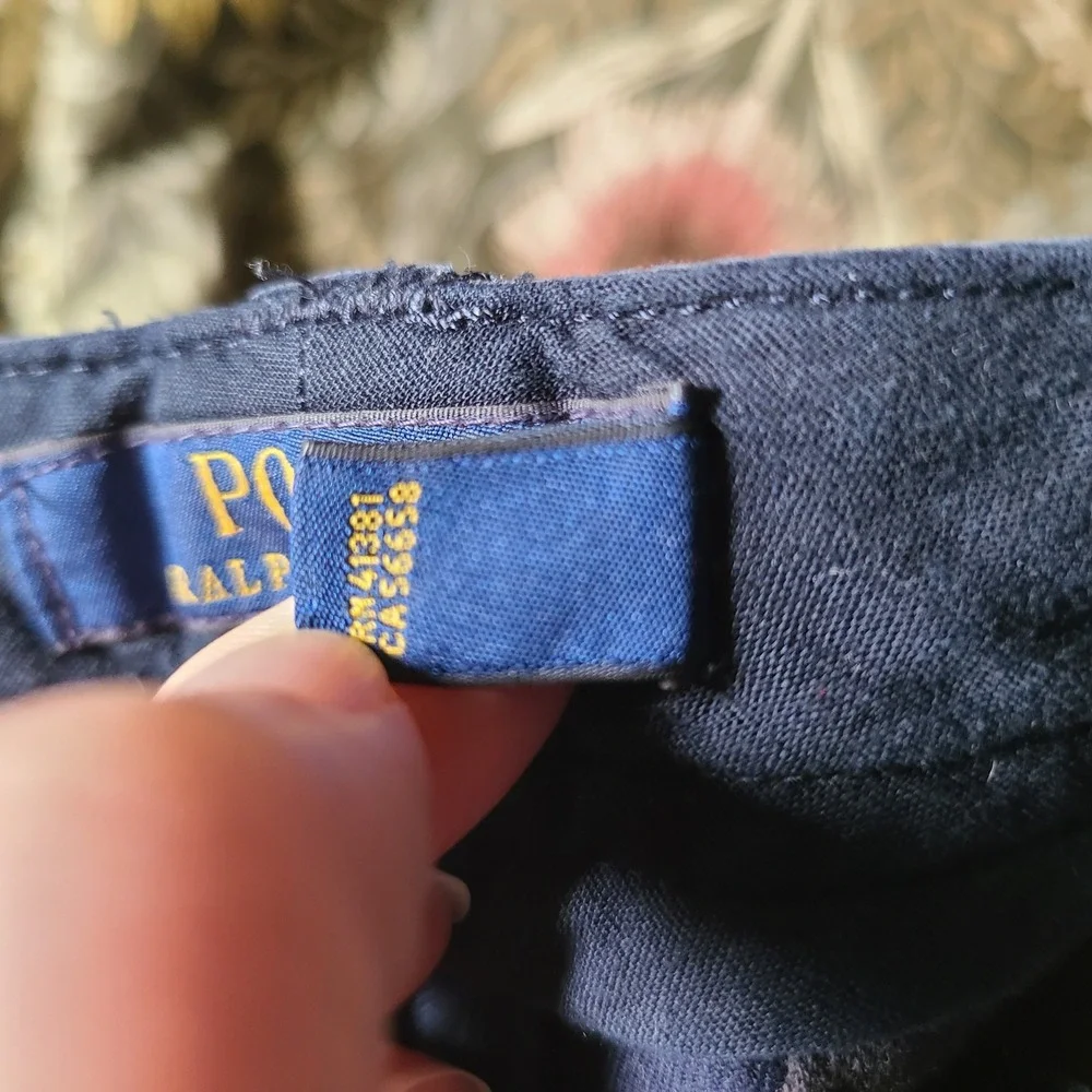 Polo Ralph Lauren Chino Shorts Womens 0 Navy Blue Preppy Cotton Twill Pony